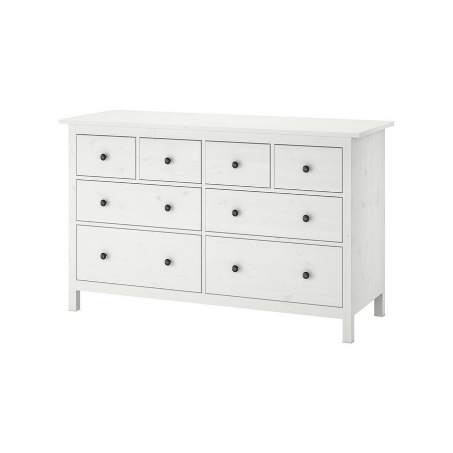 Hemnes ХЕМНЭС комод с 8 ящиками, белая морилка160x96 см