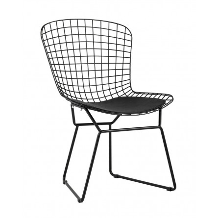 Стул Stool Group Bertoia Черный/Черная подушка